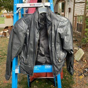 Black Bermans Leather Jacket - OBO
